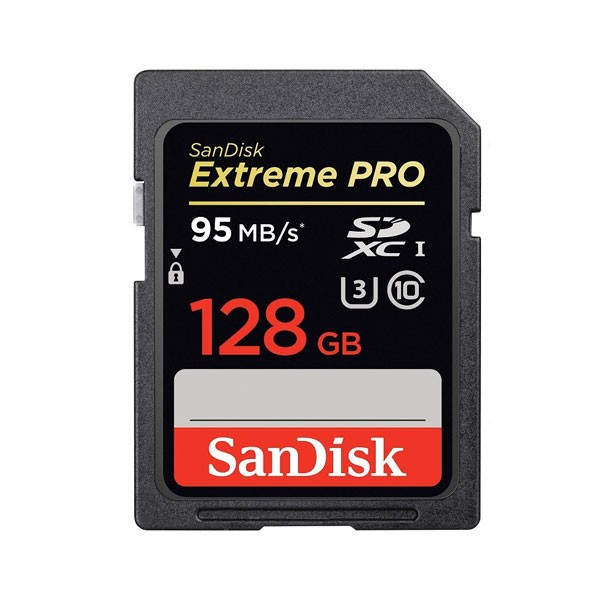 Карта памяти sandisk sdxc extreme pro class 10 uhs i u3 170 90mb s 128gb